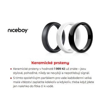 Platební prsten od Niceboy za 1Kč + 1000 Kč od mBank