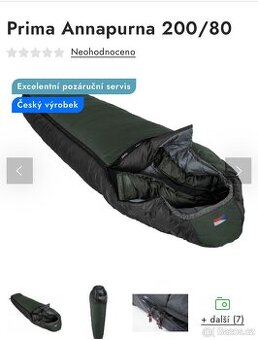 Český péřový spacák