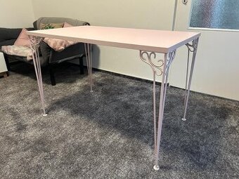 Růžový pracovní stůl IKEA - 1