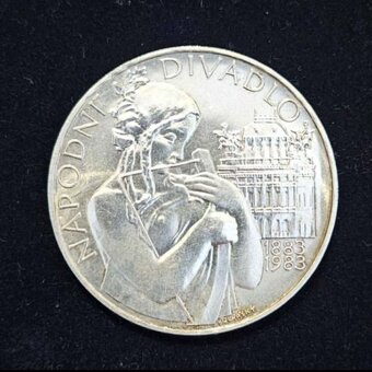 STŘÍBRNÁ MINCE 500 KČS - NÁRODNÍ DIVADLO