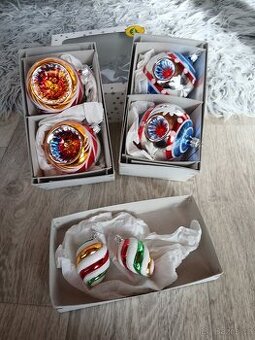 Retro vánoční skleněné ozdoby