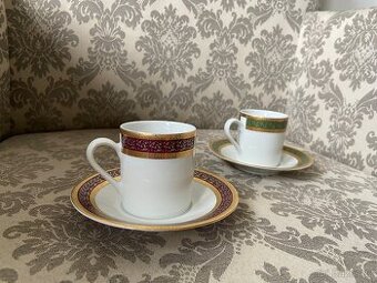 2 nádherné mokka české výroby - kvalitní porcelán