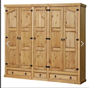 Skříň 5dveřová CORONA vosk 162819 - 1