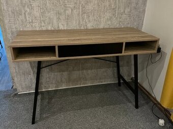 Psací stůl 48×120 barva světlého dubu/černá