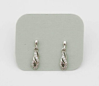 stříbrné náušnice se zirkony