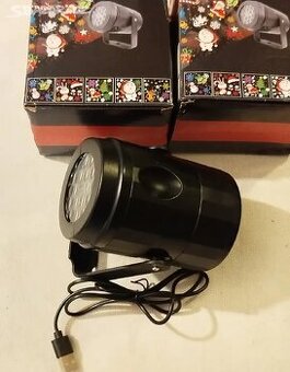 VÁNOČNÍ LED PROJEKTOR SE SNĚHOVÝMI VZORY