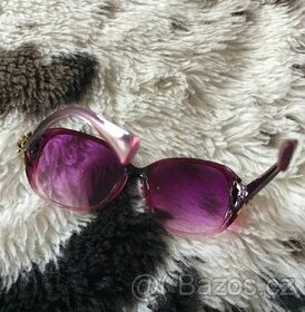 Nové dámské sluneční brýle růžové plastové fialové módní
