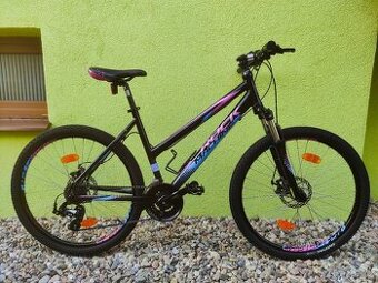 Značkové kolo Rock Machine 26"/18" (černá/fialová)