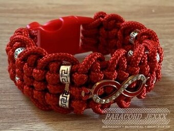 PARACORD náramek (17 cm) red
