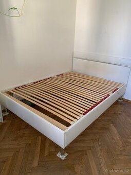 Postel bílá 140x200 + rošt