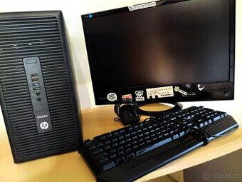 Herní počítač + monitor | GT 1030, SSD, RAM 8 GB