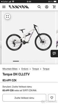 Sjezdové DH kolo - XL rám