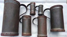 Nádoby kovové  - odměrky 6 ks