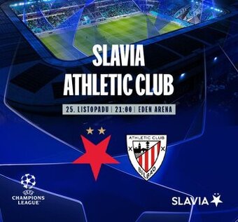 SK SLAVIA PRAHA vs. ATLÉTICO BILBAO - prodám 2 lístky.