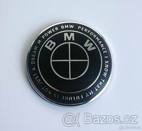 BMW přední i zadní znak černý Performance 74mm