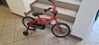 detske cervene kolo Arcore Comet 16" s pridavnymi kolecky