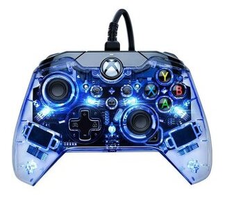 PDP Afterglow Wired Controller - průhledný svítící - Xbox