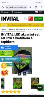 Akvárium 60 l komplet - nové