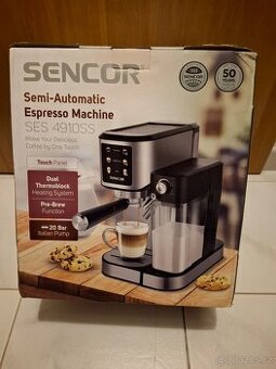 Polo-automatický pákový kávovar Sencor SES 4910SS (nový)
