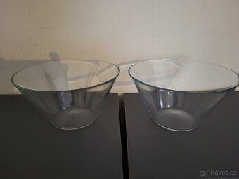 2 x Ikea Trygg skleněná servírovací mísa, salátová mísa