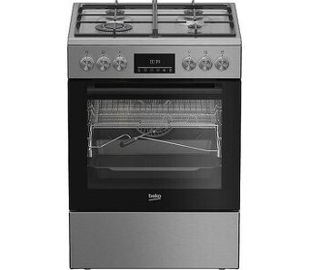 60cm sporák Beko FBMA61330GXDT, teleskopy, 3D pečení, zár24m
