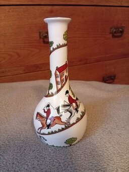 vázička s motivem, koní 14,5cm zn.Hunting Scene - 1