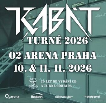 KABÁT, VIP KLUBOVÉ PATRO, 10.11. & 11.11.2026 O2 ARENA