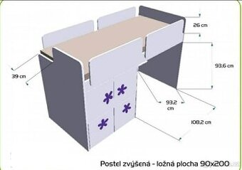 Vyvýšená Postel 1 Lůžková
