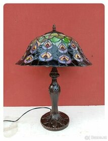Luxusní starožitná zdobená masivní lampa tyfany - 1