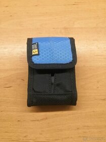Víceúčelové modré textilní pouzdro na pásek s kapsičkou - 1