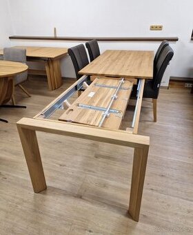 Nový rozkládací stůl dub masiv 90x160+100 cm