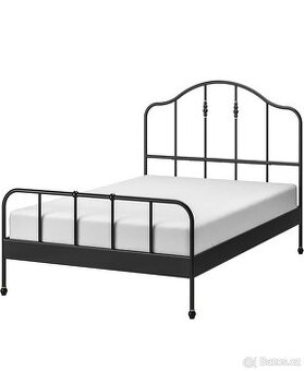 Rám postele SAGSTUA, 140x200 cm, černá, včetně pěnové matrac