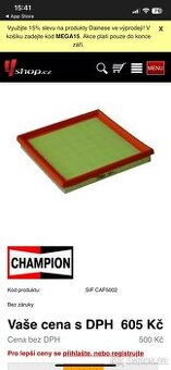 Champion vzduchový filtr CAF5002