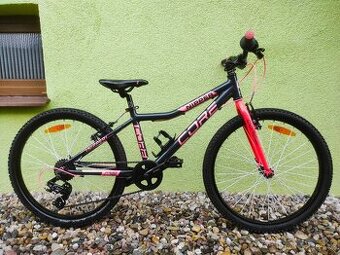 Značkové dětské kolo CORE NIPPER 24" (grafit/růžová)