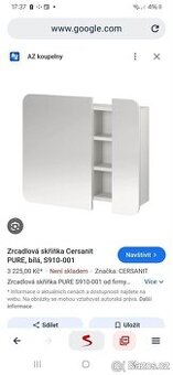 Zrcadlová skřínka Cersanit PURE