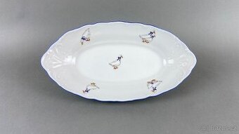 Mísa porcelán husy, modrá linka, Moritz Zdekauer