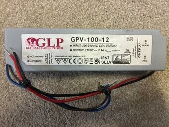 LED zdroj voděodolný, GLP GPV-100-12 IP67, 100W, 12VDC,