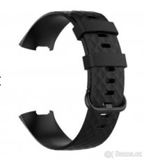 Silikonový řemínek černý ve velikosti S pro Fitbit Charge 3