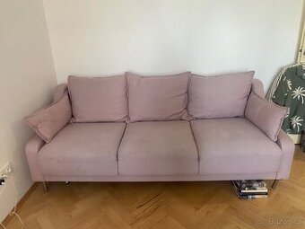 SPĚCHÁ TO- Rozkládací bledorůžová sedačka- Spěchá to