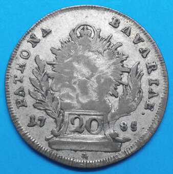 Stříbrná mince r. 1785 Karel Theodor