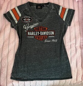 Dámské tričko s nápisem Harley Davidson