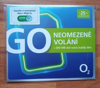 PRODÁM NOVOU NEROZBALENOU SIM KARTU GO O2 PREMIOVÉ ČÍSLO