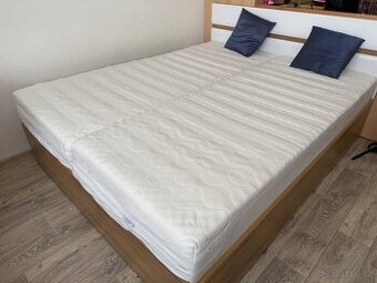 Postel 180x200 cm + matrace + rošt – kompletní set