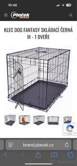 KLEC DOG FANTASY SKLÁDACÍ ČERNÁ - velikost M