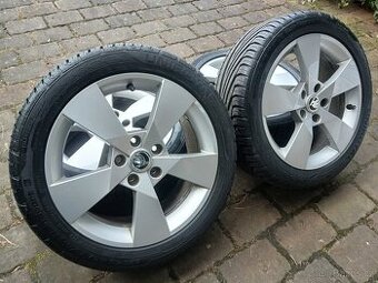 ALU kola,sada,ŠKODA DENOM,originál,225/45 R17,5x112,TOP