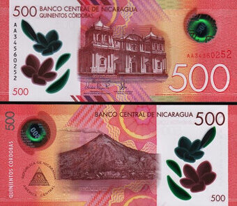 Nikaragua - 500 Cordobas bankovka, 2021, UNC