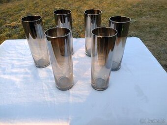 6ks sada kouřových skleniček, objem cca 200ml