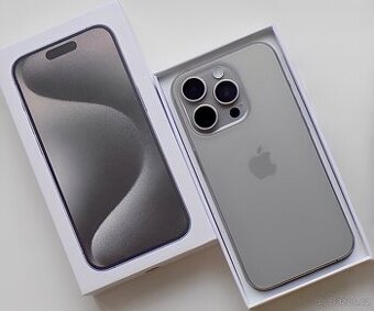 iPhone 15 Pro Natural Titanium BATERIE 100% TOP