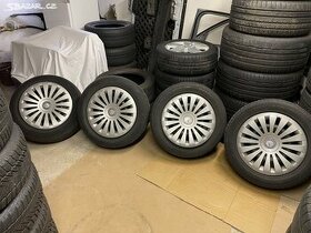17palc.plech originální disky Mercedes +letní pneu 225/55R17 - 1