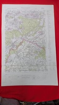 Originální mapa pro Wehrmacht z roku 1945  Hodonín
